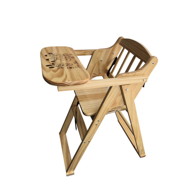 Ghế ăn bằng gỗ đặc dành cho trẻ em có thể gấp lại khách sạn bé dặm bb thương mại