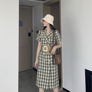váy sơ mi kẻ caro vintage