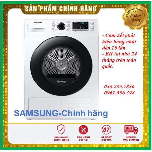Máy sấy bơm nhiệt Samsung 9 Kg DV90TA240AE/SV