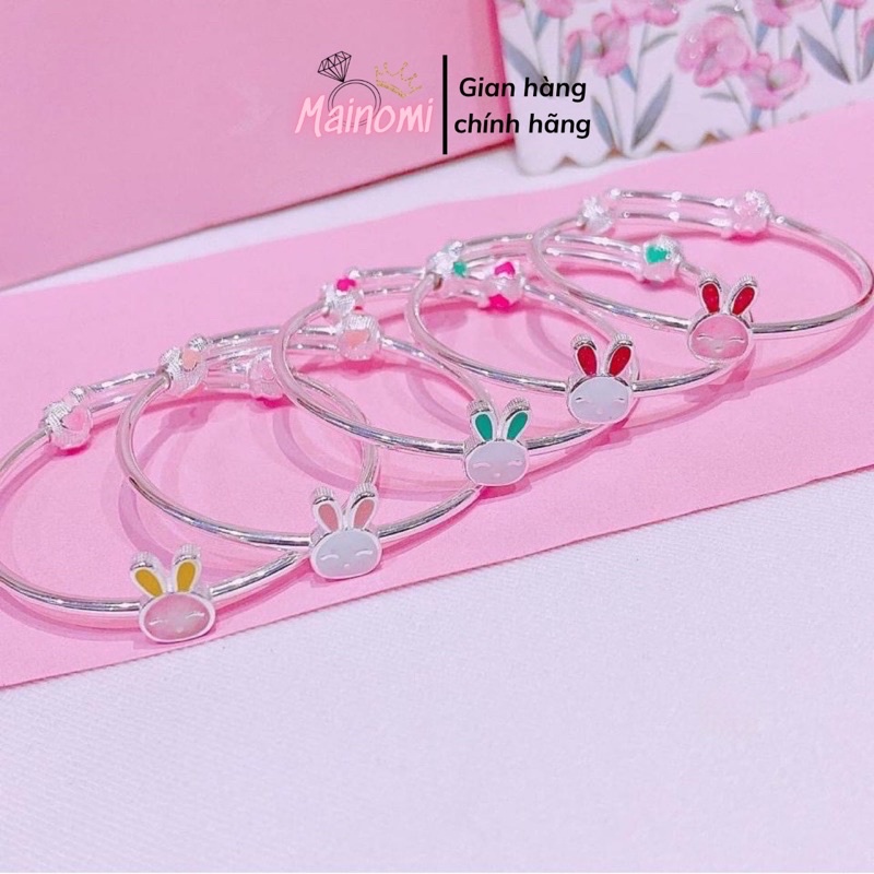 Lắc tay bạc cho bé, Mẫu mã siêu đáng yêu Món quà ý nghĩa dành tặng bé Mainomi Shop Bạc Xinh