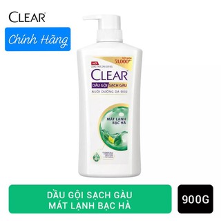 Dầu Gội Clear Bạc Hà Mát Lạnh Sạch Gàu 900g
