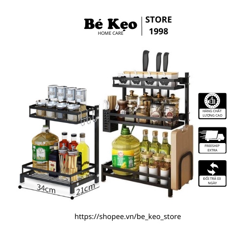 Kệ đựng gia vị nhà bếp kệ để đồ dán tường đa năng nhiểu mẫu