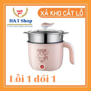 Nồi lẩu mini cao cấp kèm khay hấp inox có tay cầm tiện dung-18cm