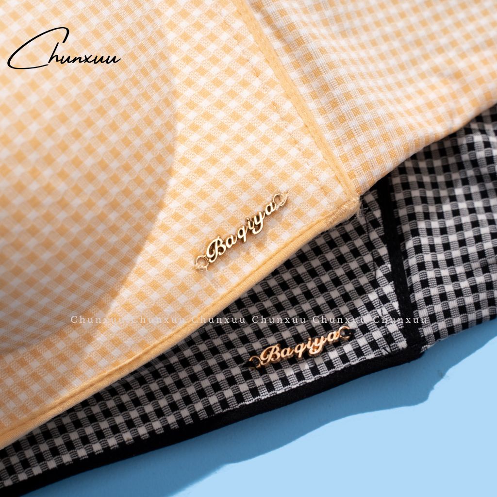 Áo ngực đệm mỏng CHUNXUU, thiết kế kẻ caro trẻ trung, không gọng thoáng khí- AV12