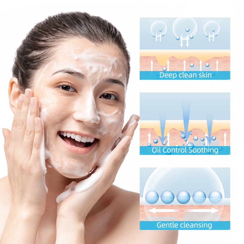 Sữa rửa mặt tạo bọt RUOALL Amino làm sạch da chất lượng cao dung tích 50ml