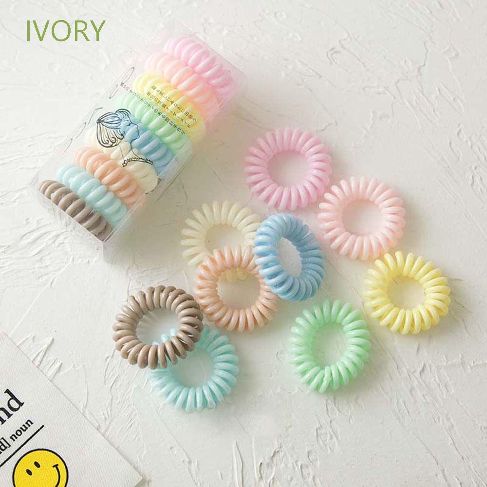 Dây Cột Tóc Lò Xo Bằng Resin Màu Kẹo Kiểu Hàn Quốc Dễ Thương