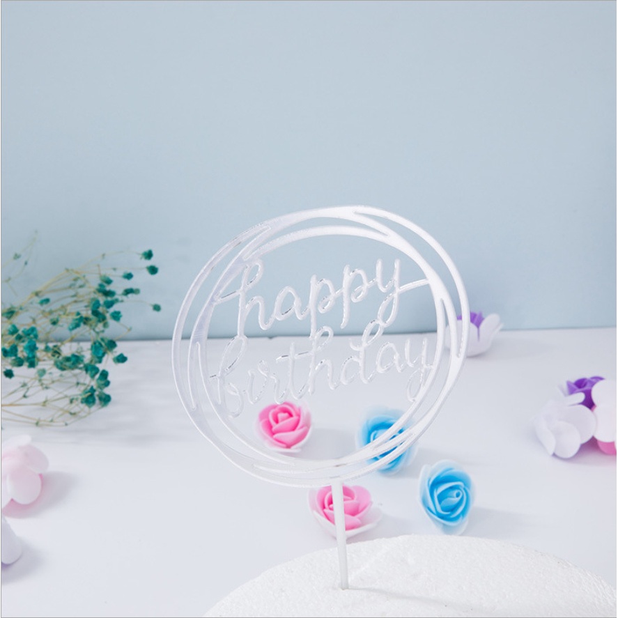 Cây cắm trang trí bánh kem sinh nhật bằng acrylic cao cấp