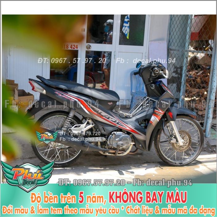 Tem rời Blade đỏ đen nhám (H) -1