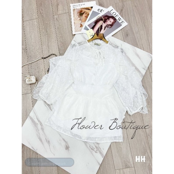 Set vải voan 3D siêu xinh❤️ set gồm 3 món❤️ giá cực yêu