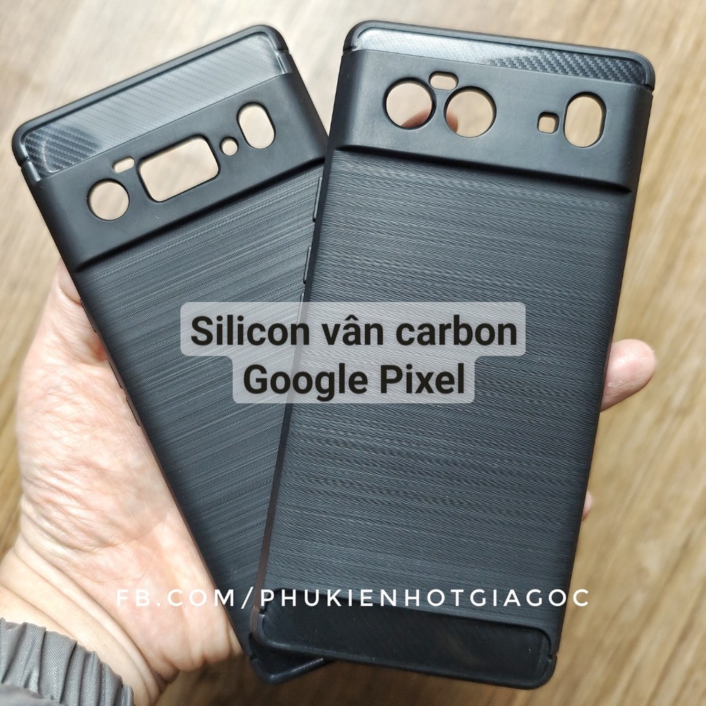 Ốp lưng vân xước carbon Pixel 6 Pro 5a / 5 / 4a 5g / 6a / 2 / 2 XL / 3 / 3 XL / 3a / 3a XL / 4 / 4XL chống sốc, vân tay