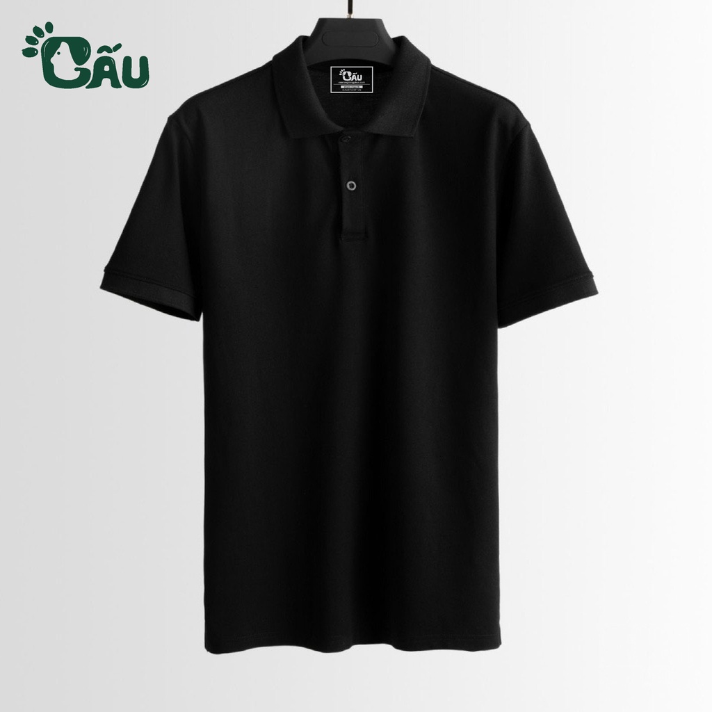 Áo thun Polo GẤU 194 Unisex vải cá sấu mè, co dãn 4 chiều dày dặn form gerular fit - PL Mè 2