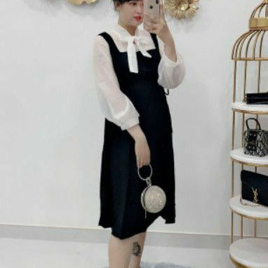 Đầm maxi big size dáng vintage từ 55kg-90kg, hình thật mẫu mập sp