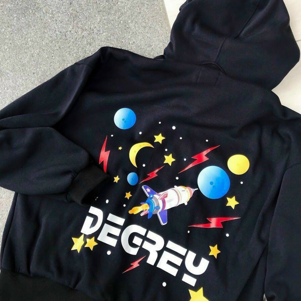 Áo Hoodie Không Xù Lông Dáng Rộng Phong Cách Hàn Quốc Trẻ Trung Cho Nữ và Cặp Đôi In Hình DEGREY D75 | BigBuy360 - bigbuy360.vn