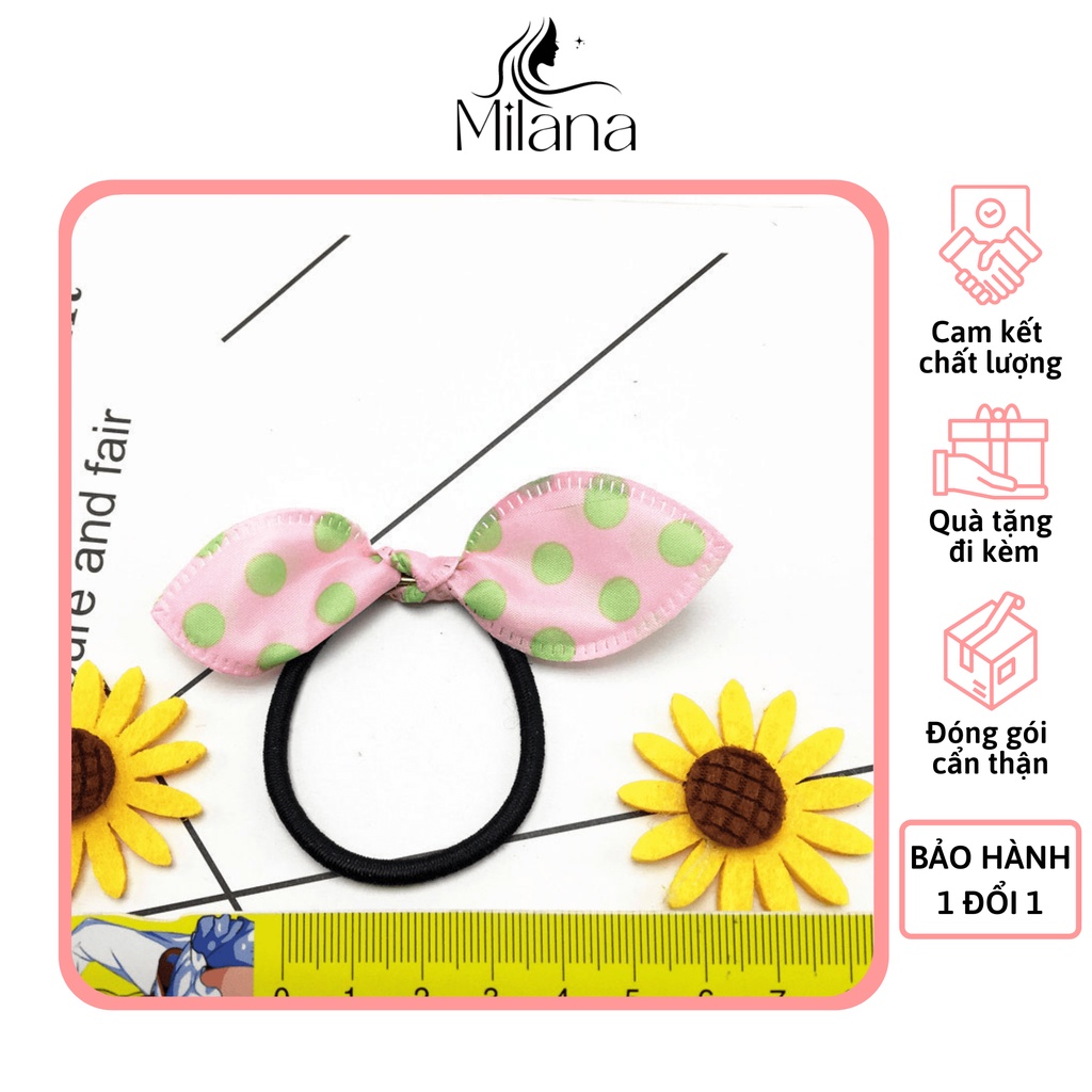 Dây cột tóc, thun buộc tóc co giãn kiểu Hàn Quốc tai thỏ xinh xắn cho nữ - Shop Milana