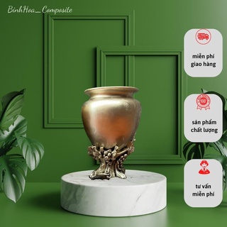 Bình hoa composite mã bh99, lọ hoa, lọ cắm hoa cao cấp, bình cắm hoa trang trí, bình trang trí