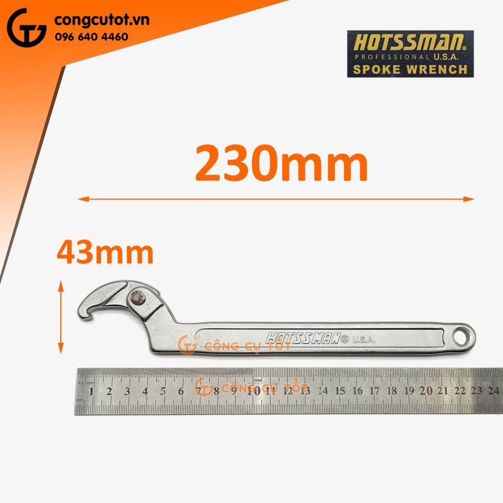 Cờ lê móc lắc 33-50mm Hotssman dài 230mm