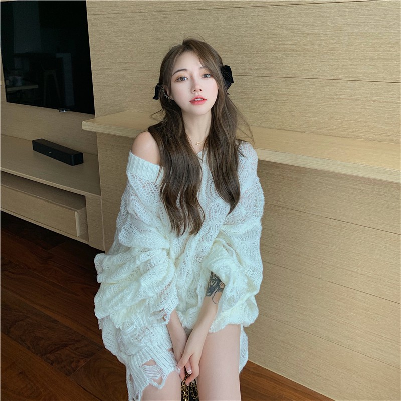  Áo Sweater Tay Dài Cổ Tròn Dáng Rộng Cổ Điển Phối Đồ Thời Trang Cho Nữ | BigBuy360 - bigbuy360.vn