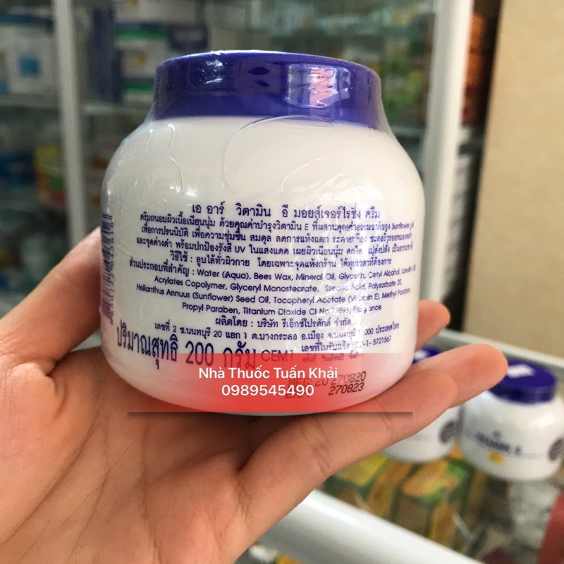 Kem Dưỡng Ẩm Body &amp; Face Vitamin E Aron Thái Lan - Hộp 200ml