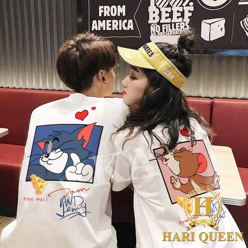 [FREE SHIP ĐƠN TỪ 50K] Áo phông mèo và chuột in lưng đáng yêu KAN0520 1