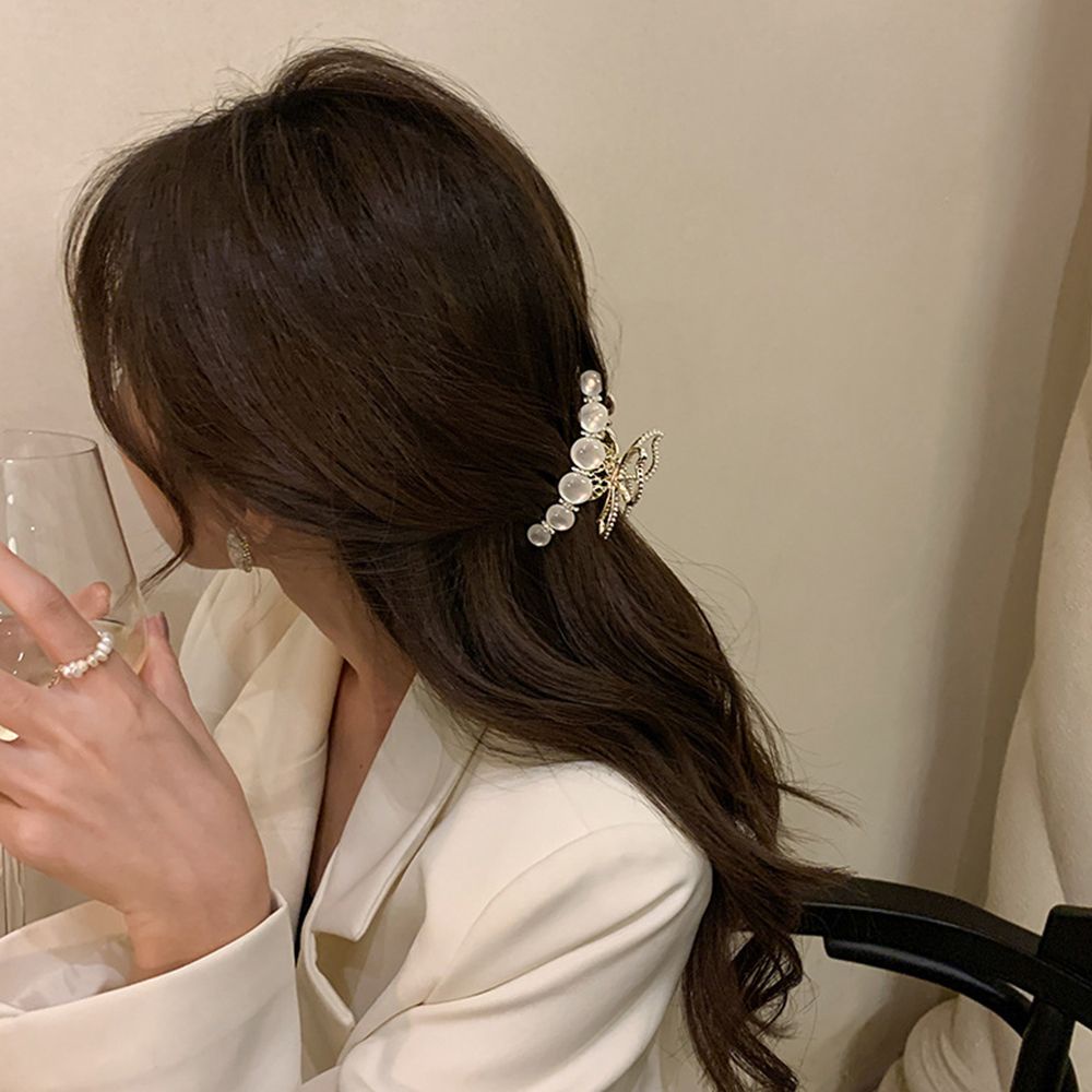 Kẹp tóc nhiều màu sắc bằng hợp kim hình trái tim mắt cá mập phong cách Hàn Quốc cổ điển thời trang cho nữ