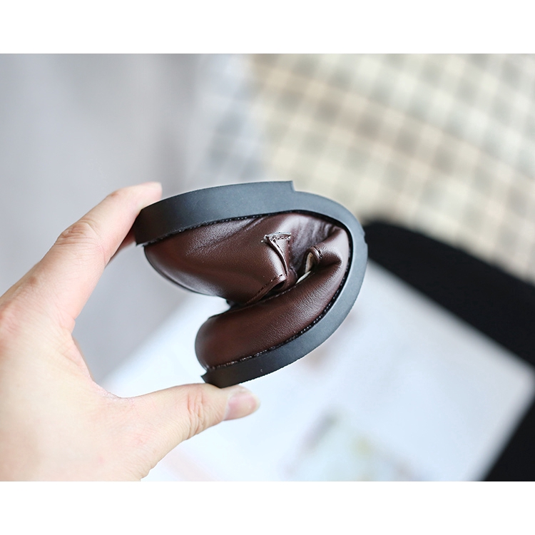 Giày da mềm đính nơ xinh xắn cho bé gái 2-6 tuổi