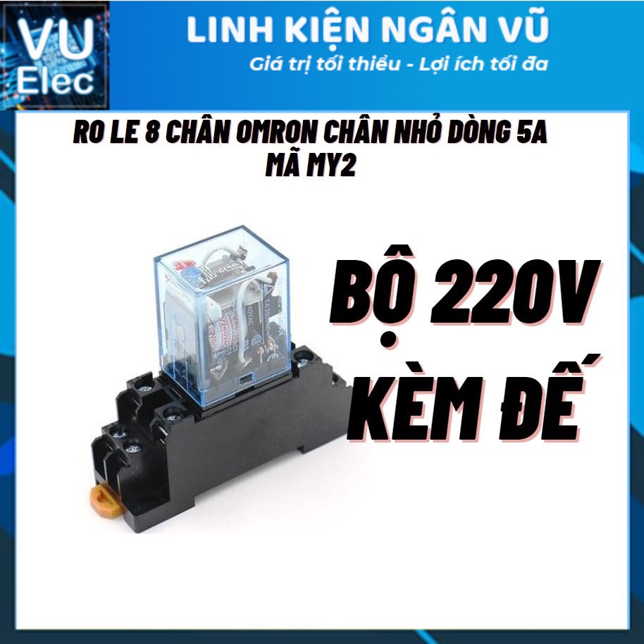 Rơ le (relay) trung gian omron MY2 12V, 24V, 220V loại 8 chân nhỏ,rlay omron