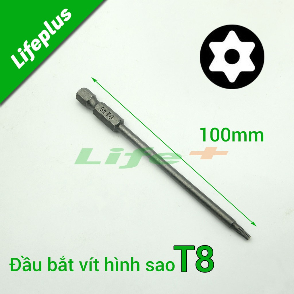 Đầu bắt vít hình sao 100mm chuôi lục