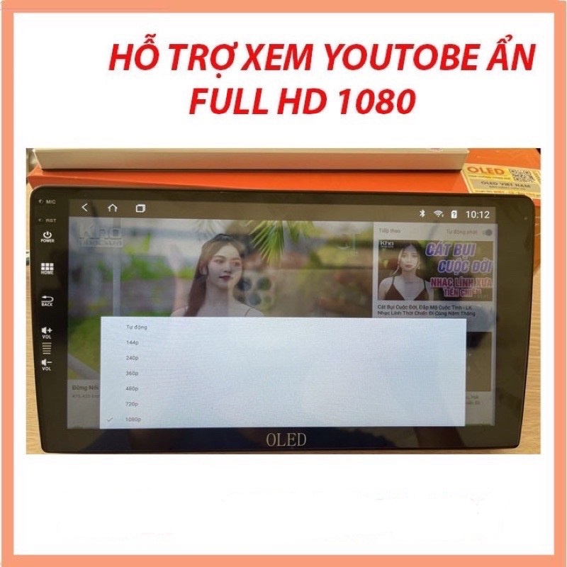 Màn Hình Android OLED C2 New Xe VinFast Fadil - Màn 9inch Cắm Giắc Zin, Chạy Sim 4G, ĐK Giọng Nói, Youtube Ẩn, Chỉ Đường