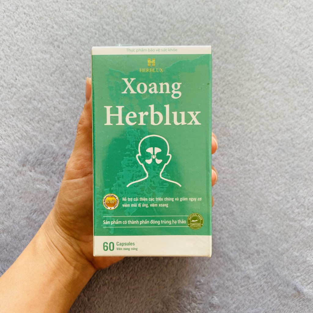 Xoang Herblux - Thực phẩm hỗ trợ cải thiện các triệu chứng và giảm nguy cơ viêm mũi dị ứng, viêm xoang.