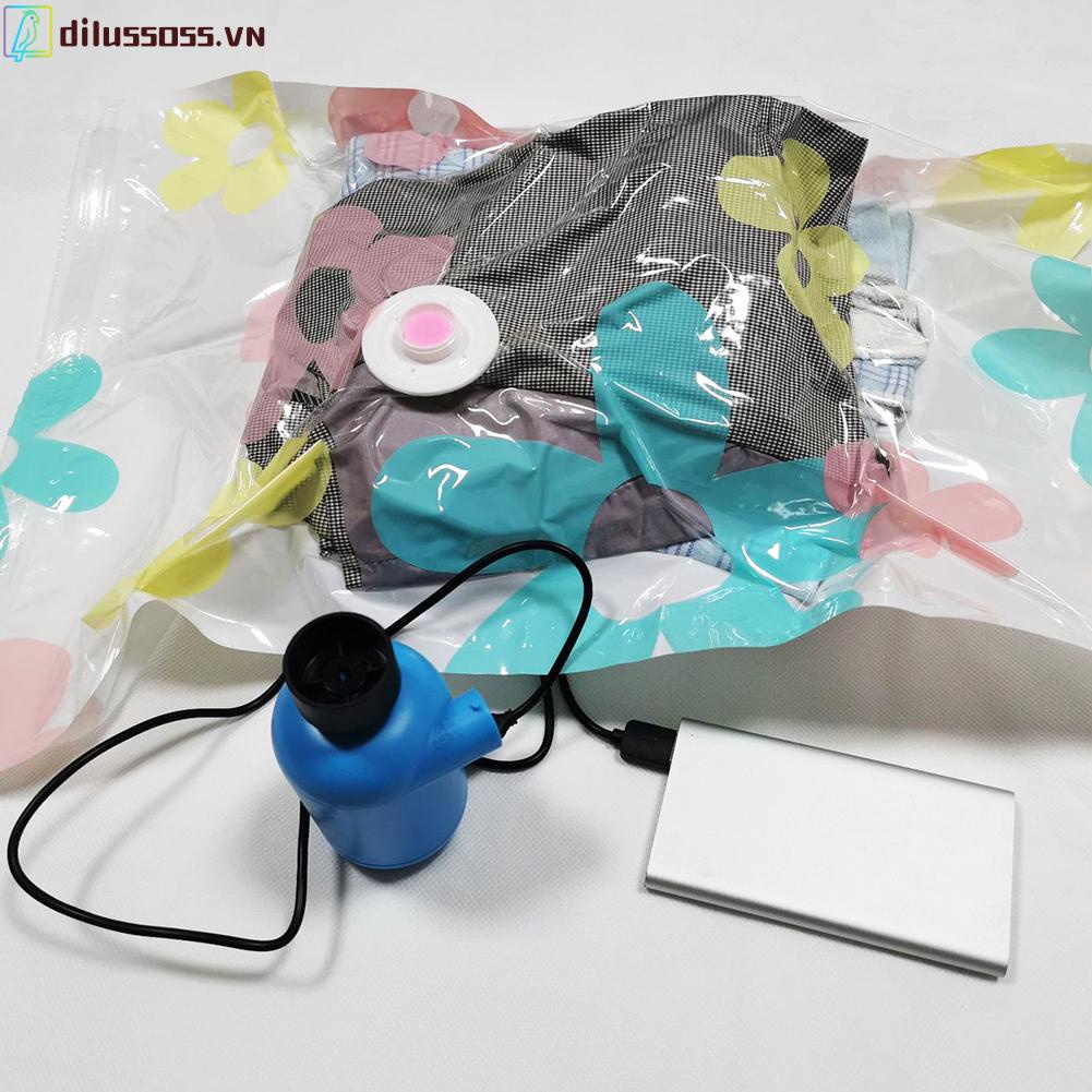 Máy Bơm Hơi Mini Dilussoss DC 5V Cổng USB Dùng Khi Cắm Trại Ngoài Trời
