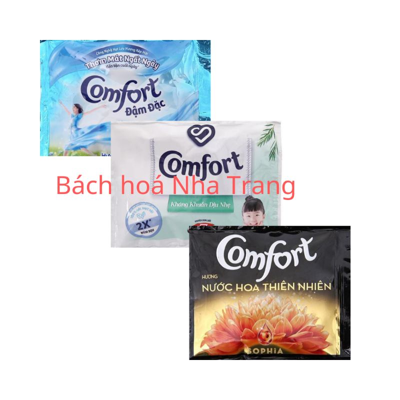 Dây 10 gói nước xả vải Comfort 20ml đủ mùi hương giá tốt