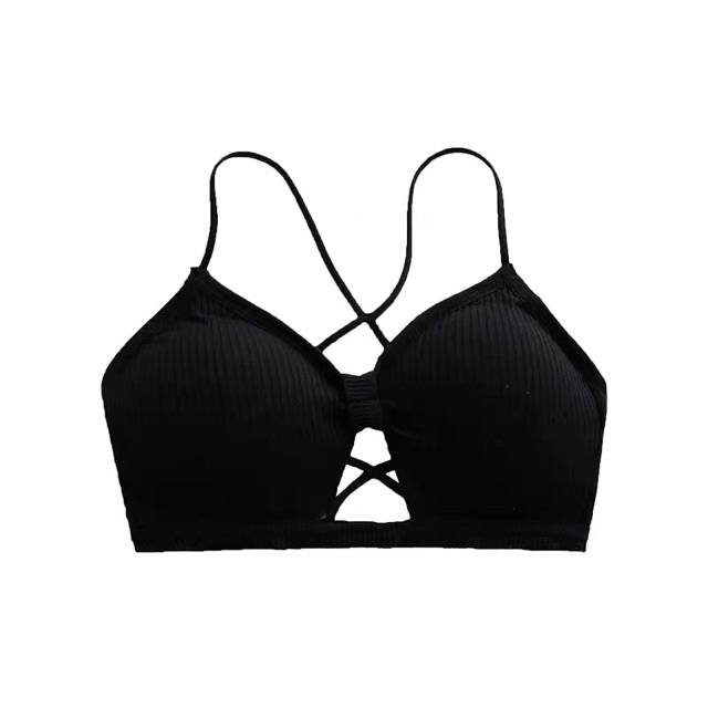 Áo bra cotton tăm nơ