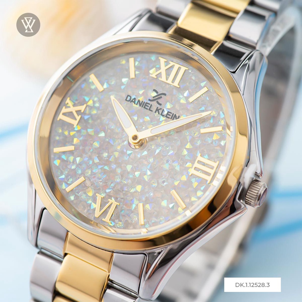 Đồng Hồ Quartz Nữ Daniel Klein Premium Ladies WATCHSTORE DK.1.12528.3 Mặt Kính Khoáng 34mm, Dây Kim Loại, Vỏ Thép