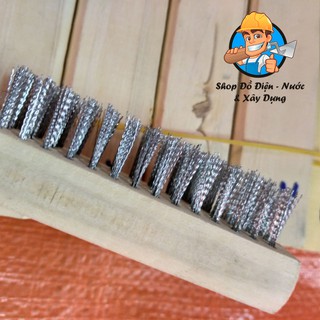 Bàn chải sắt, cọ sắt cán gỗ Kim Lan
