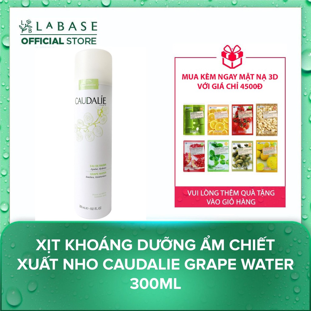 Xịt khoáng dưỡng ẩm chiết xuất Nho Caudalie Grape Water 300ml