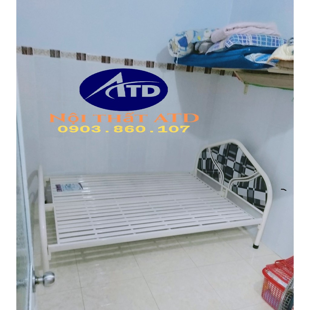 Giường sắt giá rẻ đơn giản cho gia đình 80cm, 1m,1m2,1M4,1m6,1m8 hcm bình dương