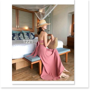 Đầm Maxi biển voan lụa cao cấp