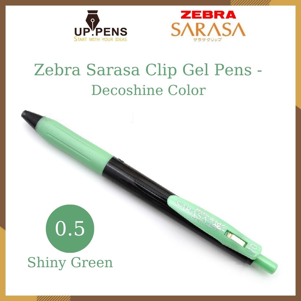 Bút gel Zebra Sarasa Clip - 0.5mm – Decoshine Color – Màu xanh lá nhũ (Shiny Green)