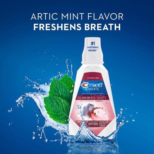 Nước Súc Miệng Trắng Răng Chỉ Trong 7 Ngày CREST 3D WHITE MULTI-CARE WHITENING MOUTHWASH 946ML