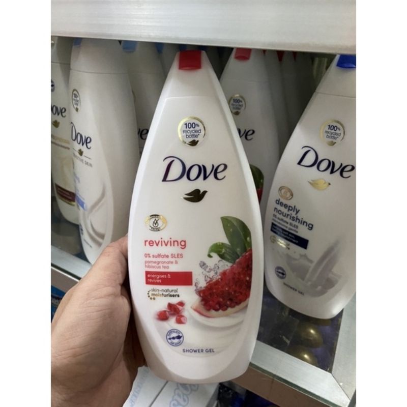 Sữa tắm dưỡng thể DOVE giúp dưỡng ẩm mịn da 500ml Chính Hãng