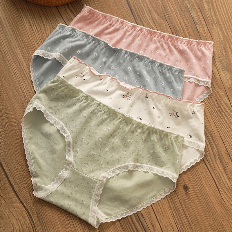 Quần lót nữ quần chíp nữ cotton họa tiết hoa nhí trẻ trung dễ thương QL022