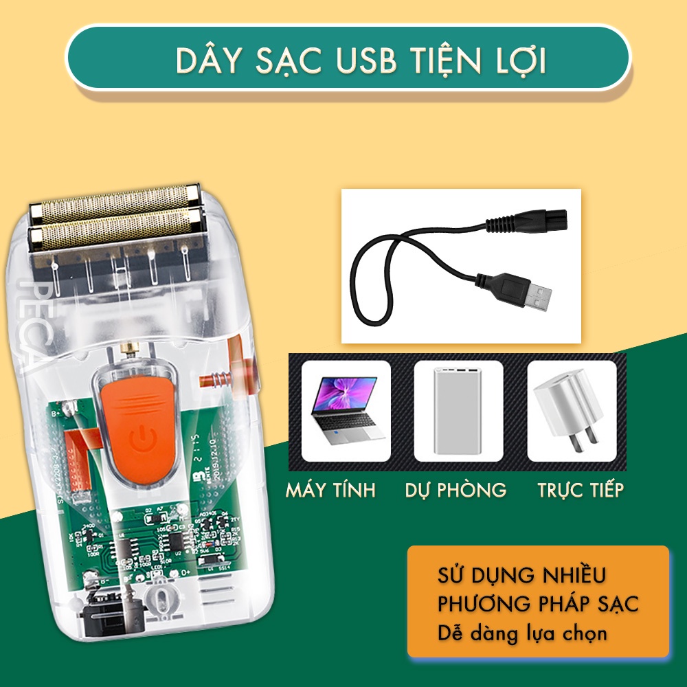 Máy cạo râu lưỡi kép Kemei KM-NG987 công suất 5w mạnh mẽ, có thể fade trắng chân tóc - phân phối chính hãng