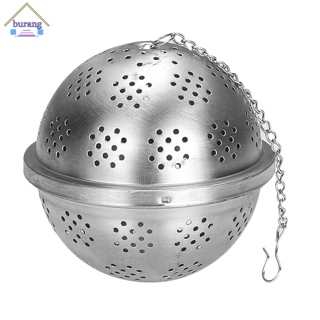 Quả bóng lọc trà bằng thép không gỉ có gắn dây xích cố định thuận tiện