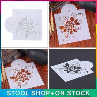Ready StockKhuôn mẫu phun sơn trang trí hình hoa hồng Diy