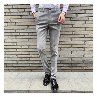 Quần Tây Caro Xám Ống Côn Hình Thật Giá Rẻ