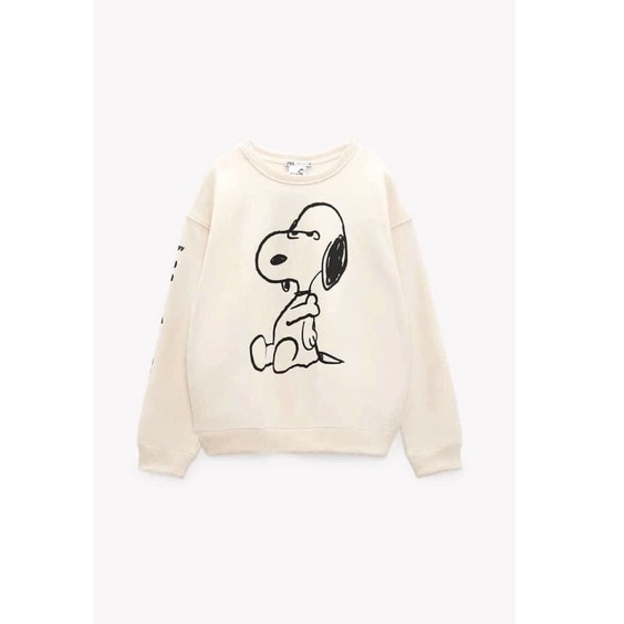 ANU599 - ÁO NỈ NỮ MÀU BE BO GẤU CÚN SNOOPY | WebRaoVat - webraovat.net.vn