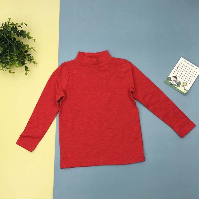 LITIBABY  Áo cổ 3 phân giữ nhiệt cotton LITIBABY cho bé trai bé gái