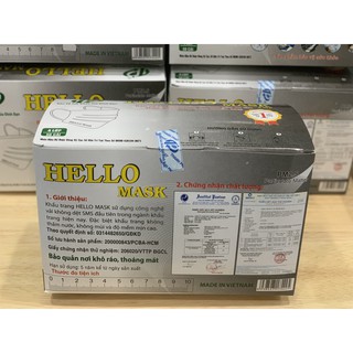 KHẨU TRANG Y TẾ HELLO MASK 4 lớp ( Hộp 50 cái)