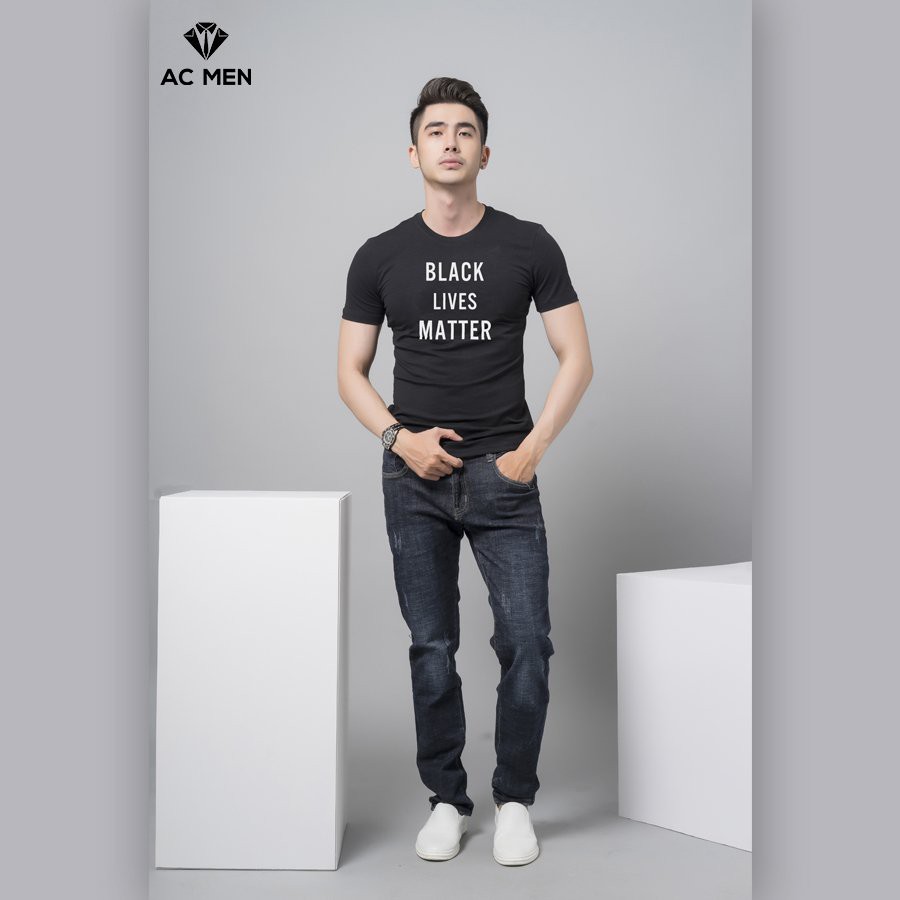 Áo Thun Nam Cổ Tròn AC MEN Tay Ngắn, Trẻ trung, In Chữ Black Lives Mater | BigBuy360 - bigbuy360.vn