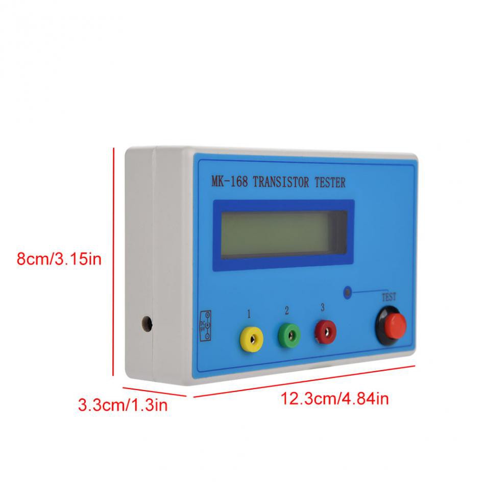 Transistor Tester Diode Triode Điện trở Điện dung ESR RLC NPN PNP MOS Máy đo thành phần MK-168